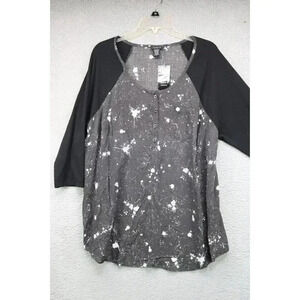 Torrid Splatter Paint Tunic-3/4 Sleeves-Size 1-Brand New w/Tags